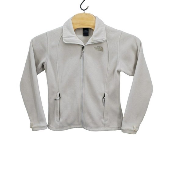 The North Face Jacket‎ Womens Medium White Full Zip Fleece Midweight Outdoors - Picture 1 of 13